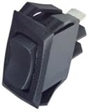 Carling Technologies RC911-RB-B-0-N Switch, Rocker, CURVETTE, SPDT, ON-OFF-ON, BLACK