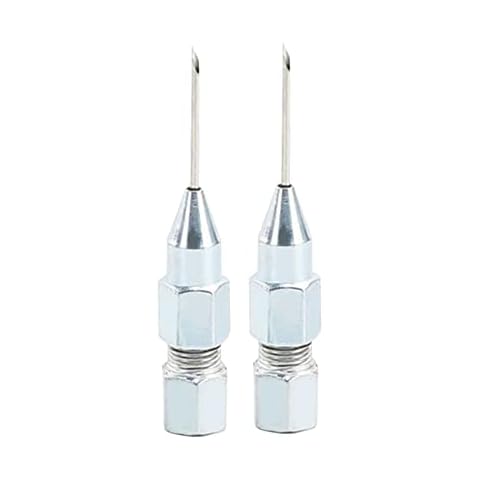 Grease gun needle tip of the mouth, removable needle head nozzle, mini grease gun kit, sealed bearing needle adapter, grease injector needle for use with hand operated grease guns (2 pieces) Cover