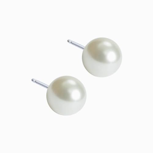 Blomdahl | Hypoallergenic | Natural Titanium White Pearl Stud Earrings | Best Choice For Sensitive Ears2