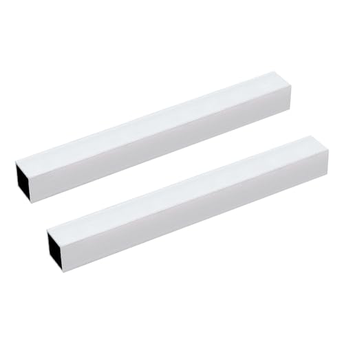 uxcell 2Pcs 6063 Square Aluminum Tube, 32mm x 32mm x 2mm Wall Thickness 305mm/12" Aluminum Industrial Straight Tube, Seamless Metal Tubing for Construction DIY Home Furniture