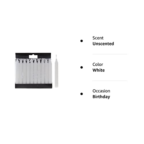 Mega Candles 20 Pcs Unscented White Mini Taper Candle, 4 Inch Tall X 1/2 Inch Diameter, Great For Casting Chimes, Rituals, Spells, Vigil, Witchcraft, Wiccan Supplies, Wax Play & More #TOP1