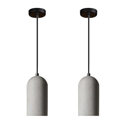 Lámpara colgante retro de hormigón iluminación ajustable para isla cocina