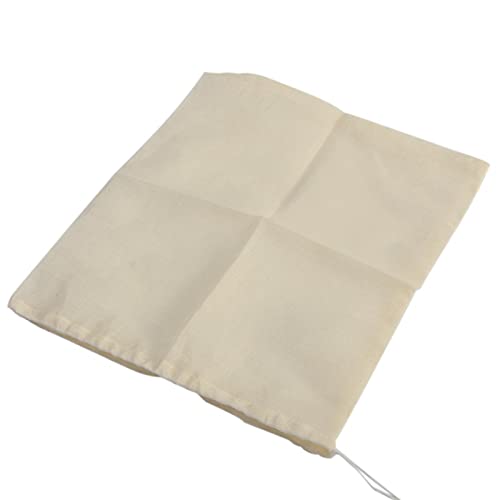 Yius Sac à Cordon en Mousseline de Coton, Sac Filtre à Soupe de Cuisine pouvant être réutilisé, Sac en Filet Durable pour Fruits et légumes, pour tremper Les filtres à vin et à épices médicinaux