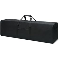 Urbanstand 52 inch Foldable Duffel Lock Zipper Travel Camp, Black | 600D Water-Resistant Ripstop Polyester, Foldable Design, Padded Handle, Holds Tent, Tripod, Fishing Rod & Sports Equipment