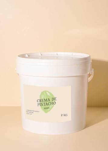AZADA | Crema de Pistacho Smooth 2kg | Sin Azúcar añadido | Mantequilla de Pistacho | 100% PISTACHOS Tostados | Cremosa | Sin Gluten | Sin aditivos | Vegana | Sin Aceite de Palma