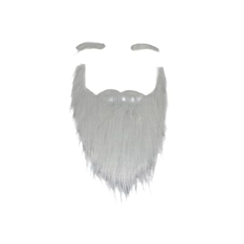 Hebudy Accessoires de fête Père Noël Barbe blanche Sourcils Fausse barbe Blanc Cover