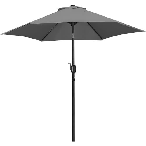 Yaheetech Parasol de Jardin Extérieur Parasol Inclinable 230cm/270cm/327cm avec 6 Baleines Cadre...
