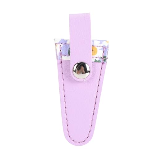 Capa de tesoura, estojo protetor de tesoura PU de armazenamento conveniente, suprimentos de bordado | Acessórios de bordado para artesanato de costura bordado (roxo1)