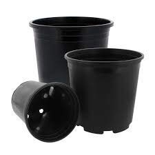 PlantaZee Black Planter Pots - 10 Pack -1 PlantaZee Black Planter Pots - 10 Pack -1
