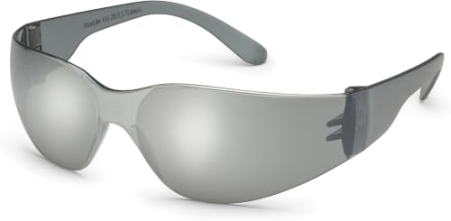 Gateway Safety 468M UL-Certified StarLite Safety Glasses Silver Mirror Lens Gray Temple (Pack of 10)