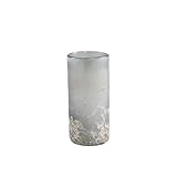  PTMD Loek Vase - 11 x 11 x 25 cm - Glas - Grau