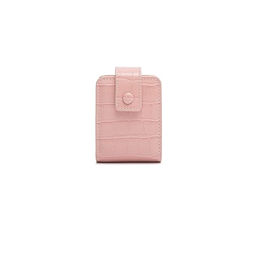 PORRASSO Lipstick Case Portable Mini Cosmetic Bag Women Lipstick Lip Gloss Bag with Mirror Travel Lipstick Holder for Storeing Lipstick Lip Glaze Powder Pink
