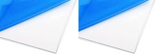 Image of Source One Premium 3 /16 Clear Acrylic PlexiGlass Sheet 12 x 12 Inches (S1-12x12-.187) (Pack of 2)