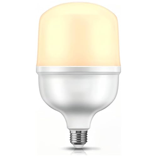 HUA QIANG WANG 40W Large Size E27 LED Bulb, Warm White Soft Yellow Light, Ambient Lighting for Living Room & Cafรฉ, Non-Dimmable, NOT for Small Lamps