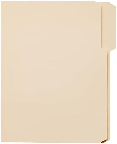 Amazon Basics Sturdy File Folders with Reinforced Tabs for Filing and Organization, 1/3-Cut Tab, Assorted Positions, Letter Size, 8.5x11 inches, Manila, 100-Pack - View 7