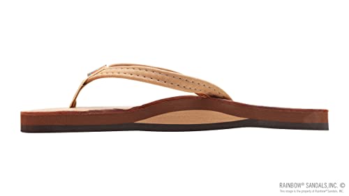 Image of Rainbow Sandals Ladies Luxury Leather - Single Layer Arch Support With 1 /2 inch Narrow Strap