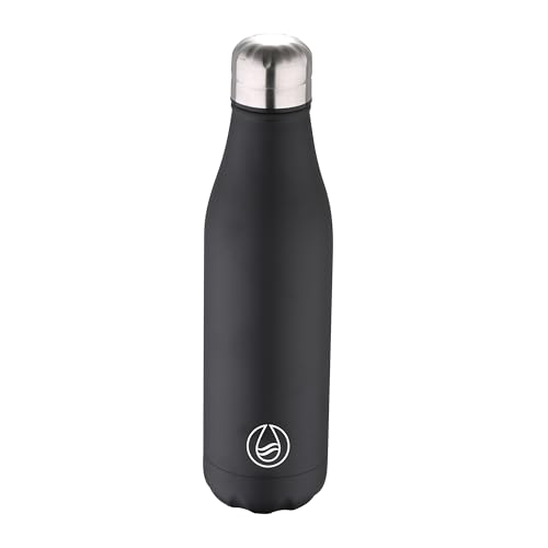 Bergner Botella termo cola 500ml acero inoxidable negro Walking anywhere, 500 ml
