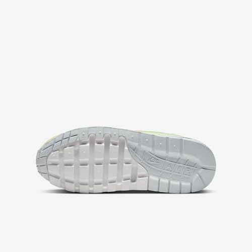 Nike Air Max 1 Big Kids' Shoes (HF4788-474, Glacier Blue/White/Light Lemon Twist/Total Orange) Size 72