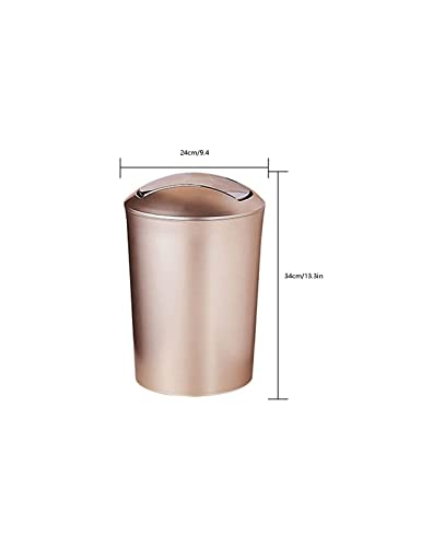 Caneca de basura con tapa basculante color rosa dorado miniatura 5