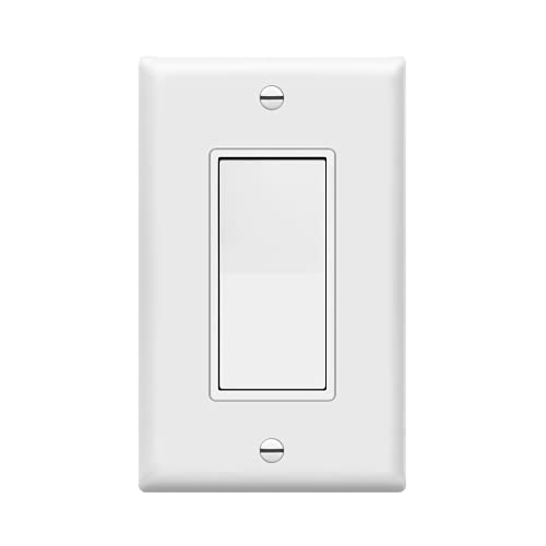 image for ENERLITES Decorator Paddle Light Switch with Wall Plates, Wall Decora 