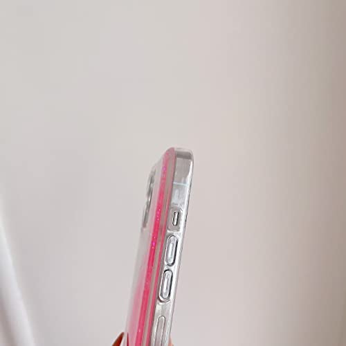 Tivenfezk iPhone 12 Fodral med Fluorescerande Glitter – Blå