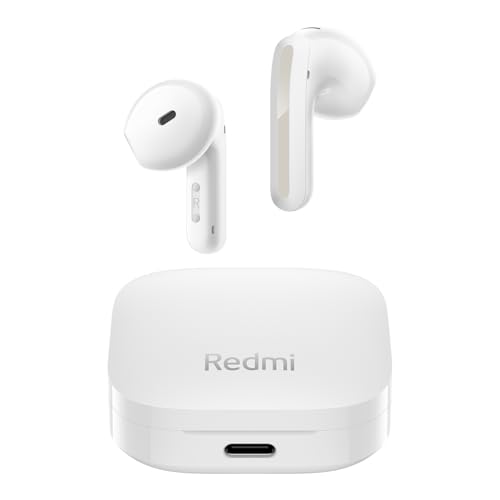 XIAOMI Redmi Buds 6 Active–Auricolari wireless Bluetooth semi-in-ear,Riduzione del rumore a doppio microfono,Fino a 6h+30h di durata della batteria, Bluetooth 5.4, Google Fast Pair-Blancos