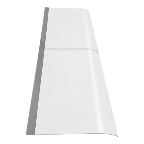 Window Awning Door Canopy Curved Front Door Overhang Awning Clear Rain Shelter Cover Exterior Door Canopy for Porch Patio Roof Rain Shelter 2 PCS Detachable 63'' x 19.7''