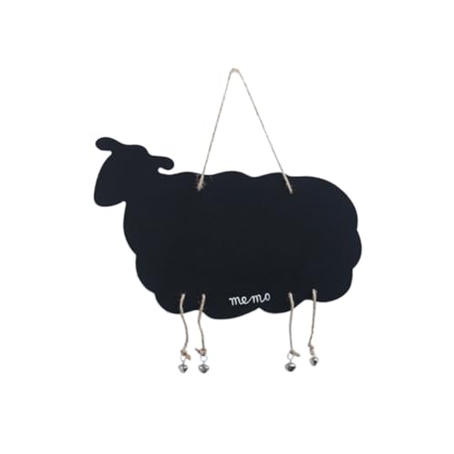 FUNOMOCYA Double Sided Wooden Message Blackboard Wall Decor Sign Versatile Home Hanging Chalkboard Ornament Sheep for Notes and Decorative Displays