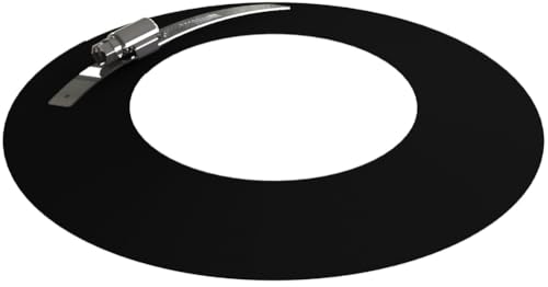 Pelletofen Wandrosette, Durchmesser 80 mm schwarz