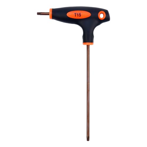 Image of Antrader T15 Torx Screwdriver,S2 Steel T-Handle Dual End Wrench-1Pcs | Anti Tamper Proof Torx Key,Ergonomic T-Shaped Non-Slip Grip,Clear Size Marking & Wide Application