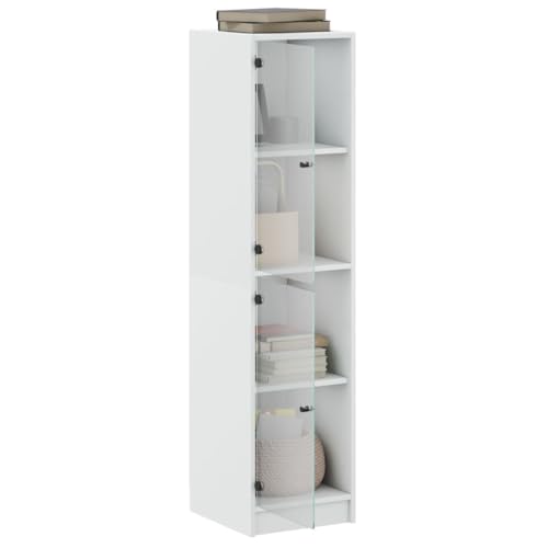 Mueble blanco estrecho de diseño con exclusivas puertas en S 7