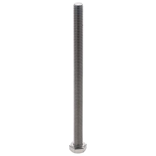 Image of Bettomshin 5Pcs M8 x 120mm Hex Bolts, 304 Stainless Steel 1.25mm Thread Pitch Fully Threaded Metric Hex Head Screw Bolts, Hexagon Screw Bolt, Hex Tap Bolts, Silver, A2-70 (Overall Size 125.3x13x13mm)