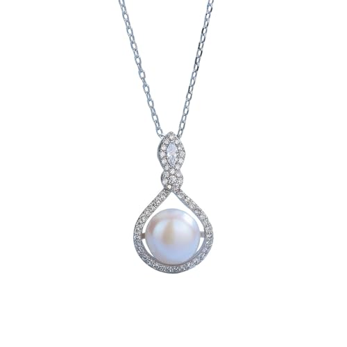 Collier argent LXGGUC anti-ternissement avec pendentif larme brillant et durable