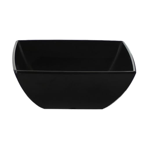 69004BK Bowl, 8 oz., 3-7/8"L x 3-7/8"W, 1-3/4" deep, Square, Break-Resistant, Dishwasher Safe, BPA Free, Melamine, Classic, Black, NSF, Pack of 12