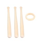 Hemobllo Support de Batte de Base-Ball en Bois Miniatures Base de Soutien Professionnelle ...