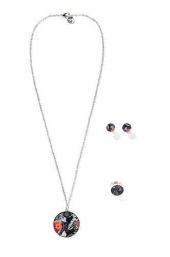 Preisvergleich Produktbild Desigual Damen Schmuckset Damen Kette + Ohrringe + Ring Versilbert