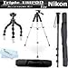 Triple Tripod Kit For Nikon Coolpix P900, P600, P610, P530, P520 P510 S9300 S6300 S4300 S3300, S4200, S3200, S5200, S9200, S9400, S9500, S3500, S6500 S6600, S6800, L330 l340, L830, L840 Digital Camera