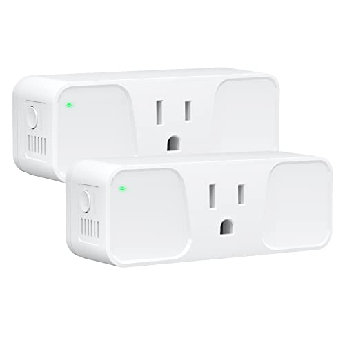 Image of Smart Plug, 2 Pack Milfra 2.4GHz WiFi Smart Plug Smart Home Wi-Fi Outlet Compatible with Alexa Google Assistant