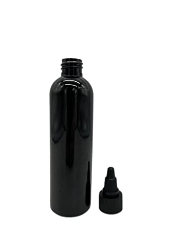 Natural Farms 4 oz Black Cosmo Plastic Bottles -12 Pack Empty Bottle Refillable - BPA Free - Essential Oils - Aromatherapy | Black Twist Top Cap - Made in the USA3