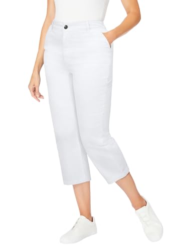 Woman Within Plus Size Carpenter Denim Capri