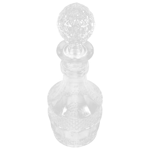 Beavorty Decantador de Whisky de Vidrio Transparente Grueso 500 Ml, Envase Vacío para Licor, Botella Decantadora Adecuado para Hotel, Bar y Restaurante, Licorera Práctica y Resistente