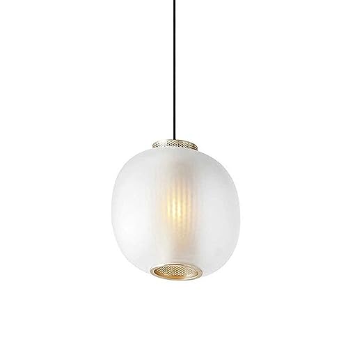 Chandelier en verre lanterne rétro suspension métal culot E26 réglable