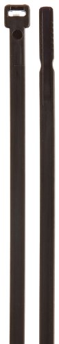 Attache câble acier inoxydable cannelé noir 35,6 cm pour remplacer les colliers plastique cassants