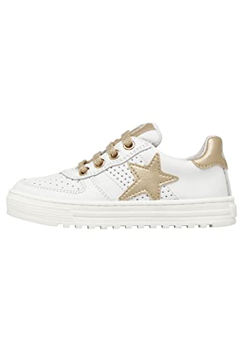 Chaussures de gymnastique de sport fille en cuir souple Naturino