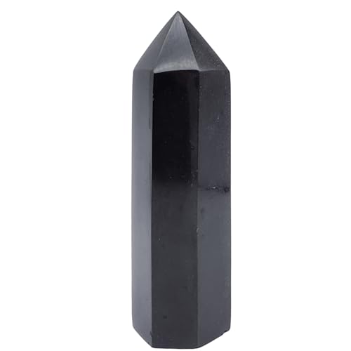 Sisamn Natural Black Tourmaline Column Chunk - Handcrafted Healing Crystal Wa...