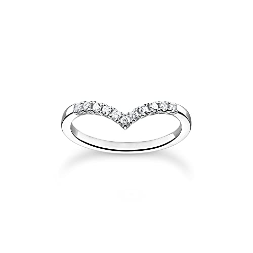 Bague en V Thomas Sabo argent 925 et oxydes blancs éclatants