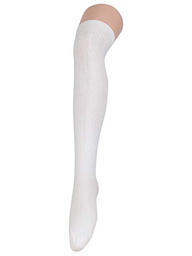 Image of Zando Womens Stripes Thigh High Socks Thigh Highs Casual Knee High Stockings