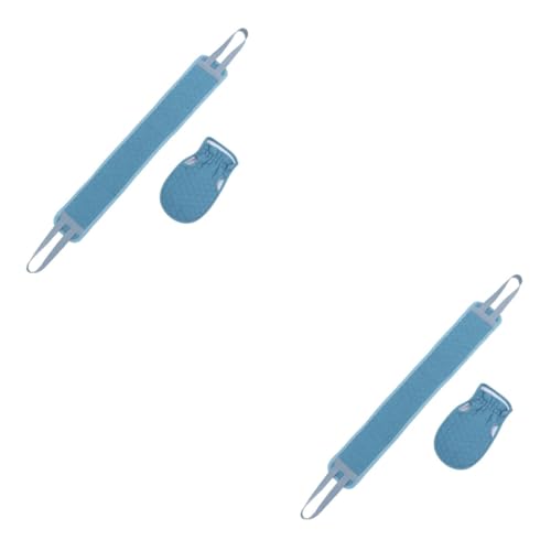 Serviette de bain exfoliante corps bleu serviettes gommage doux
