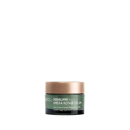 Biossance Squalane + Omega Repair Cream. Rich Moisturizer with Hyaluronic Acid and Ceramides to Hydrate, Plump and Smooth Skin. Nourish and Improve Fine Lines. Travel Size (0.5 ounces)