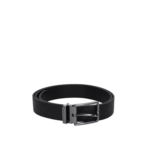 Armani Exchange Herren Gürtel mit Logo Belt, Black, TU
